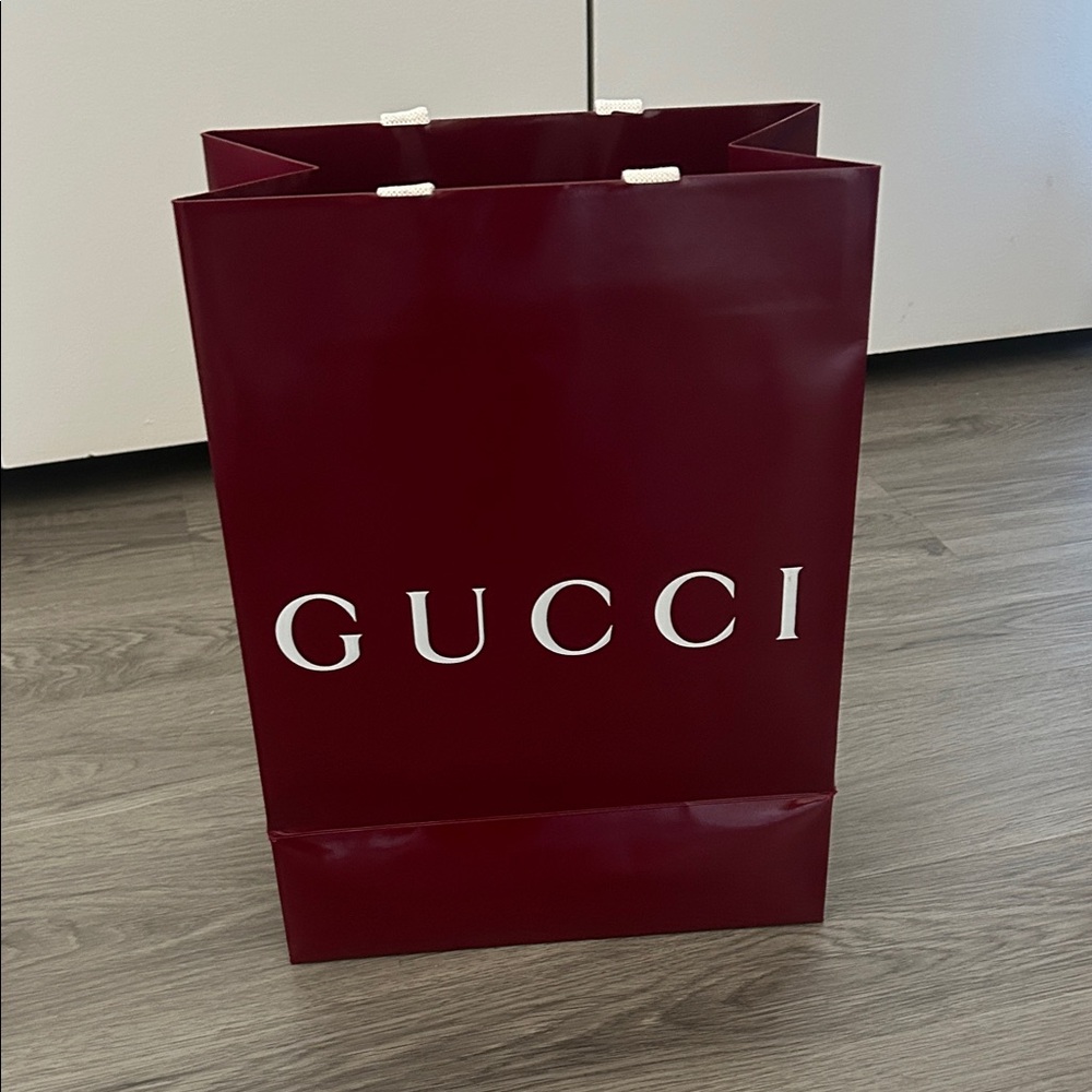 Gucci Burgundy Shopping Bag